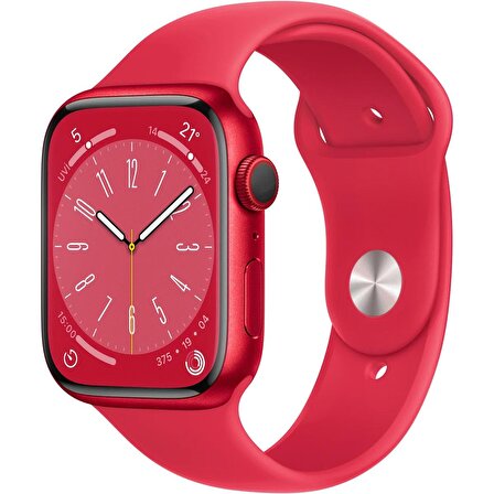 TEŞHİR Apple Watch Series 8 Gps + Cellular 41MM (Product)Red Aluminium Case With (Product)Red Sport Band - Regular - MNJ23TU/A
