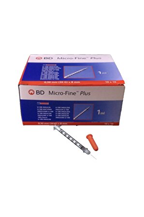 Micro-Fine Plus 1ml Enjektör 0,30mm x 8mm (30G) 100 Adet 1 Kutu