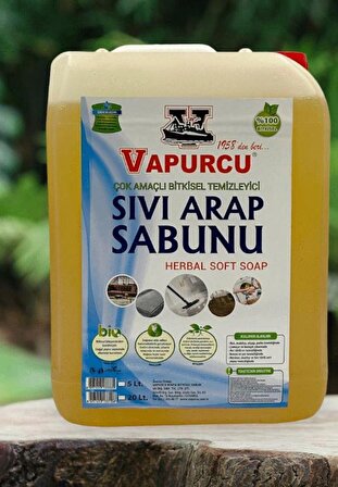 5 Litre Vapurcu Sıvı Arap Sabunu %100 Bitkisel