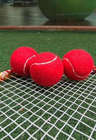 3 Adet Antrenman Tenis Topu Kırmızı