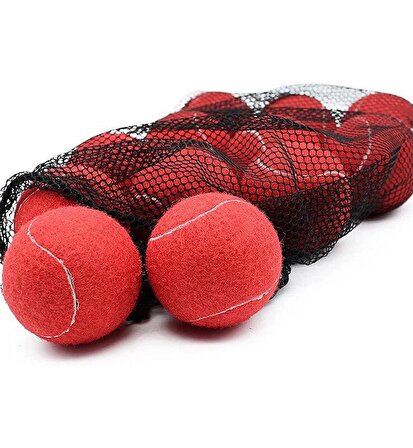 12 Adet Antrenman Tenis Topu Kırmızı