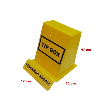 sarı tip box bahşiş kutusu