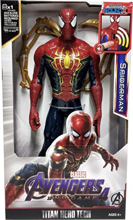 Avengers Örümcek Adam Spiderman 30 Cm Sesli Işıklı Figür Oyuncak Örümcek Adam