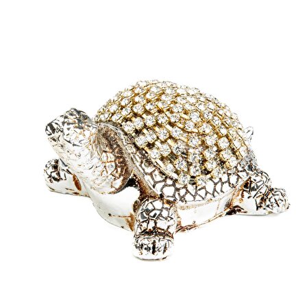 Kaplumbağa Biblo 3'lü  Ev Dekorasyon Aksesuarı Gümüş