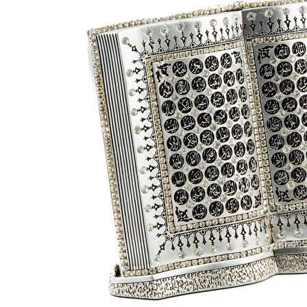 Kitap Esma ül hüsna Biblo Ev Dekorasyon Aksesuarı Gümüş