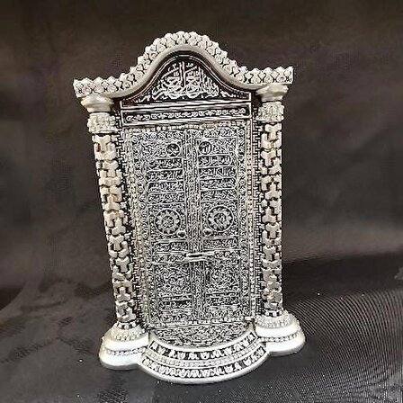 Küçük Kabe Kapısı Biblo Ev Dekorasyon Aksesuarı Gümüş