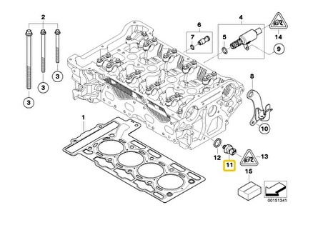 MİNİ N12 N14 VE W16 MOTOR YAĞ BASINÇ MÜŞÜRÜ 12617568481