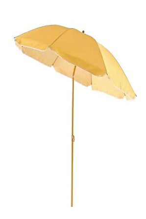 Bidesenal Balkon,Bahçe,Plaj Şemsiyesi Eğimli Kullanım Ve Taşıma Çantalı 180 cm Şemsiye Sarı