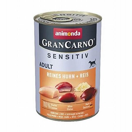 Animonda Gran Carno Sensitive Tavuklu ve Pirinçli Yetişkin Köpek Konservesi 6x400 Gr 
