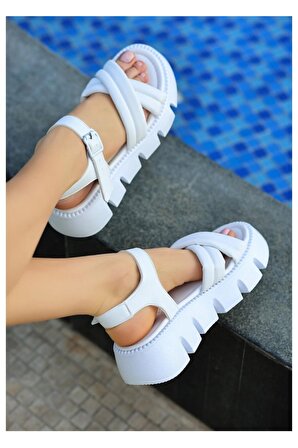 WİX Tasarım Beyaz Cilt Sandalet