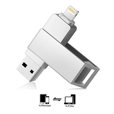 Iphone Uyumlu USB Bellek 256-128-64 GB Iphone ve Bilgisayar Yedekleme
