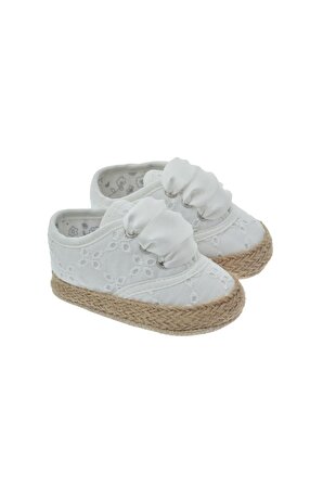211610 Beyaz Kız Bebek Patik Bebek Ayakkabı