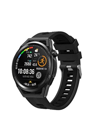 Xiaomi Watch S1 Active 22mm için iki renkli Silikon Kordon-55 Siyah