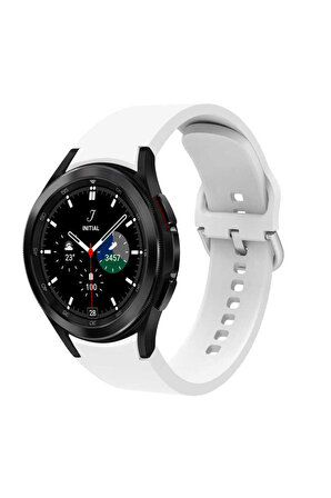 Galaxy Watch 4 (40mm) 20mm için Silikon Kordon-50 Beyaz