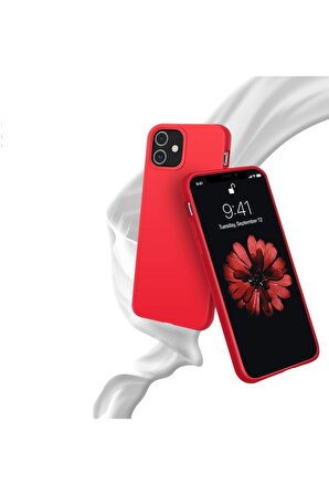 iPhone 12 ve 12 Pro Uyumlu içi Kadife Lansman Silikon kılıf Full Koruma Sağlayan Kılıf