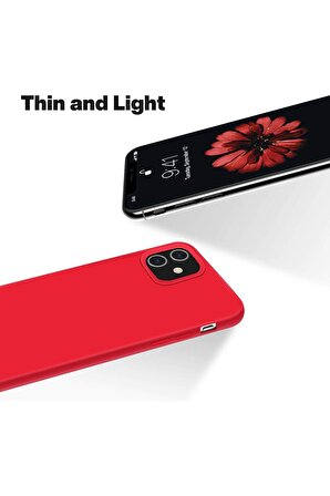 iPhone 12 ve 12 Pro Uyumlu içi Kadife Lansman Silikon kılıf Full Koruma Sağlayan Kılıf