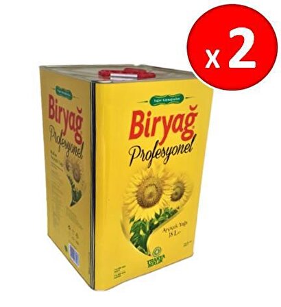 Biryağ Rafine Teneke Ayçiçek Yağı 2x18 lt 