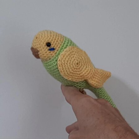 Amigurumi Kuş  Muhabbet Kuşu Sarı Yeşil