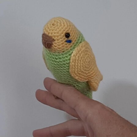 Amigurumi Kuş  Muhabbet Kuşu Sarı Yeşil
