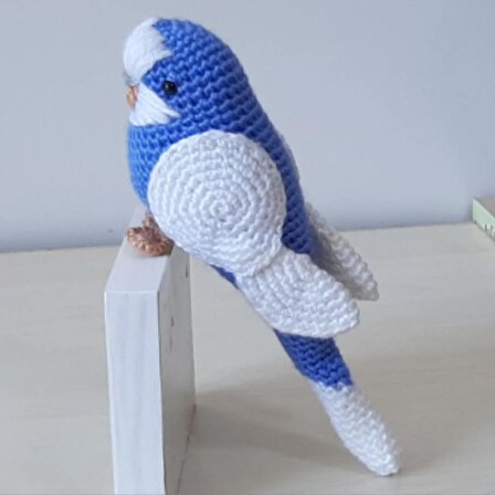 Amigurumi Kuş Muhabbet Kuşu Koyu Mavi