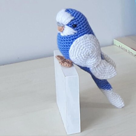 Amigurumi Kuş Muhabbet Kuşu Koyu Mavi