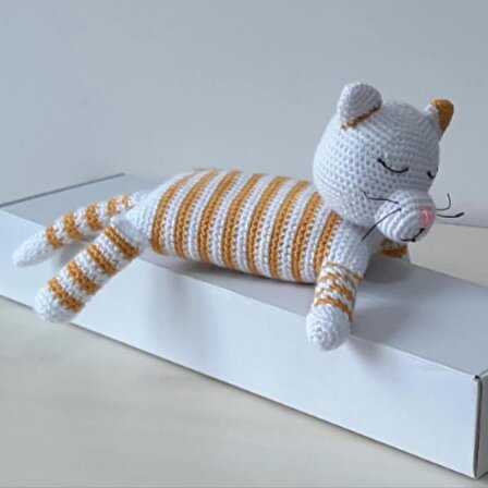 Amigurumi Örgü Oyuncak Kedi Sarı