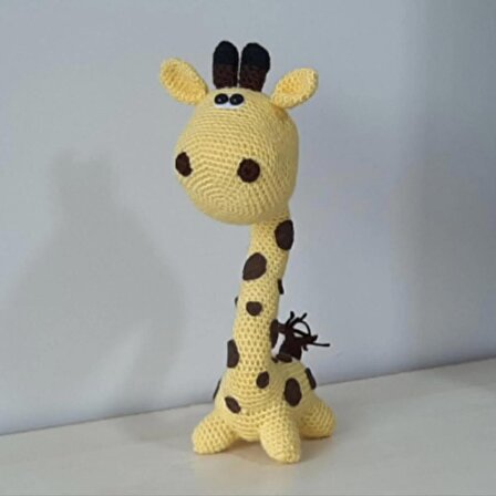 Amigurumi Örgü Oyuncak Zürafa Sarı
