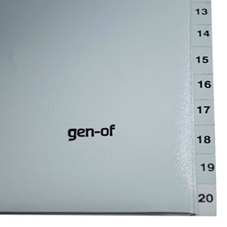 Gen-Of Ayraç Seperatör 1-20 Rakamlı 3 Adet (GEN-1306)