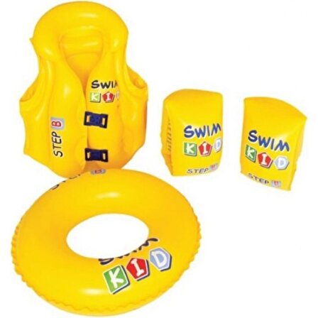 Unisex Çocuk Sarı Yüzme Seti