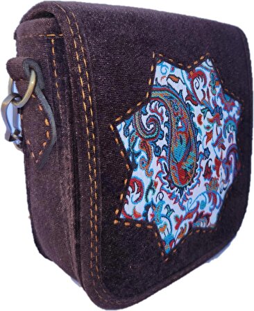 Nitem çanta. El ve Omuz çantası. Armalı ÖZEL SERİ Anadolu motif ve figürlü tasarım. Kod 132-3