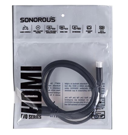Sonorous Hdmı Evo Series 4K 3 Metre Kablo