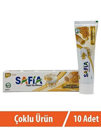 Safia Diş Macunu Misvak ve Propolis 10x60 ml