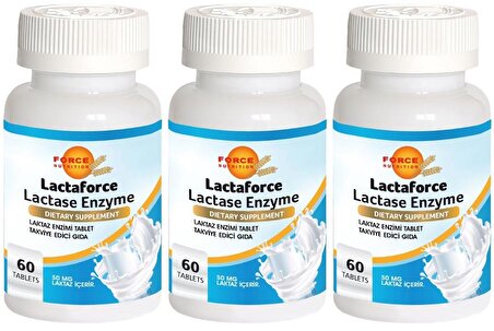 Force Nutrition Laktaz Enzimi Lactaforce 3x60 Tablet Lactase Enzyme 