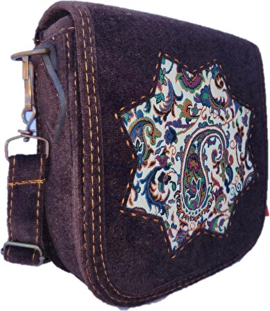 Nitem çanta. El ve Omuz çantası. Armalı ÖZEL SERİ Anadolu motif ve figürlü tasarım. Kod 133-1