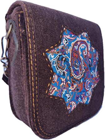 Nitem çanta. El ve Omuz çantası. Armalı ÖZEL SERİ Anadolu motif ve figürlü tasarım. Kod 133-2