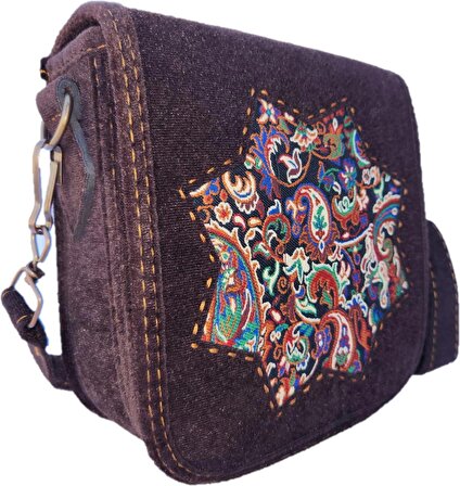 Nitem çanta. El ve Omuz çantası. Armalı ÖZEL SERİ Anadolu motif ve figürlü tasarım. Kod 133-3