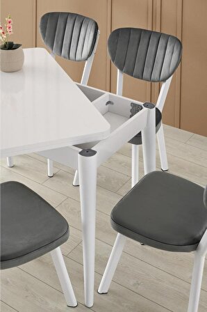 Rüya Elma MDF Mutfak Masası Sandalye Takımı 60x100