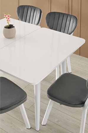 Rüya Elma MDF Mutfak Masası Sandalye Takımı 60x100