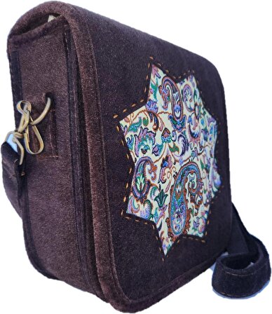Nitem çanta. El ve Omuz çantası. Armalı ÖZEL SERİ Anadolu motif ve figürlü tasarım. Kod 134-1