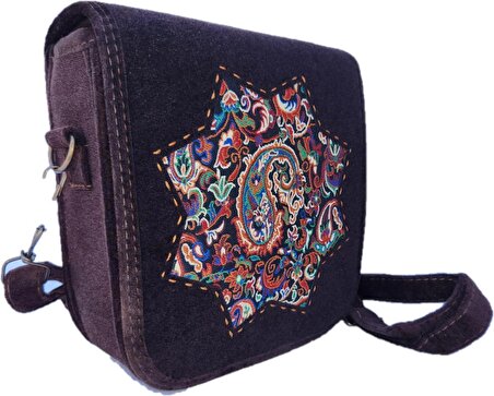 Nitem çanta. El ve Omuz çantası. Armalı ÖZEL SERİ Anadolu motif ve figürlü tasarım. Kod 134-3