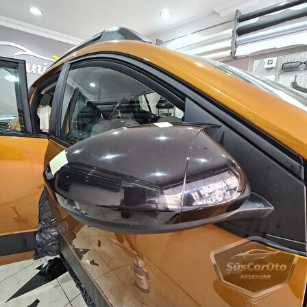 Dacia Sandero Mk3 2020 Sonrası Uyumlu Batman Yarasa Ayna Kapağı Piano Black ABS Plastik