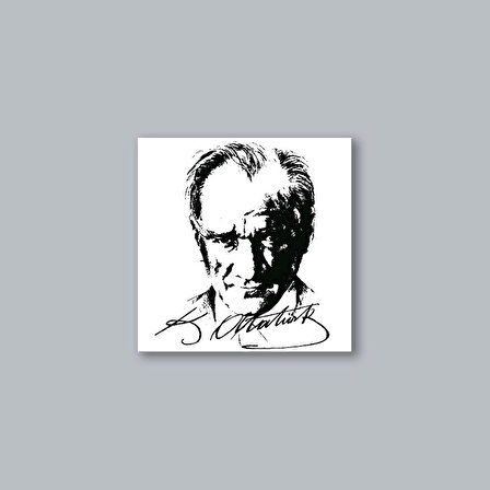 Atatürk'ün İmzasıyla: Bir Çizim Kanvas Tablo