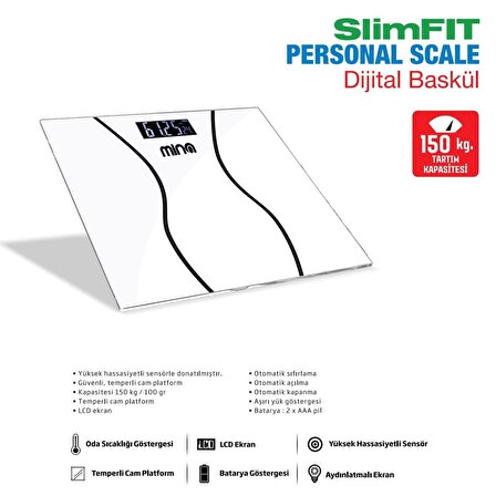 Mina SlimFit Personal Scale Dijital Baskül