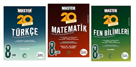 OKYANUS YAYINCILIK 8. Sınıf Master Türkçe + Matematik + Fen Bilimleri Denemesi (3 Kitap)