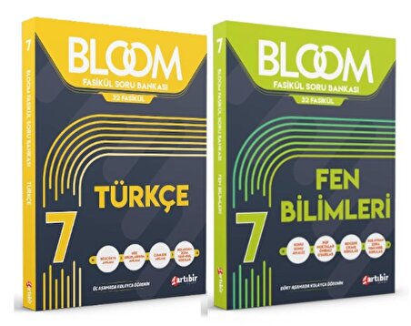 ARTIBİR YAYINLARI 7. Sınıf Bloom Türkçe + Fen Bilimleri Fasikül Soru Bankası (2 Kitap)