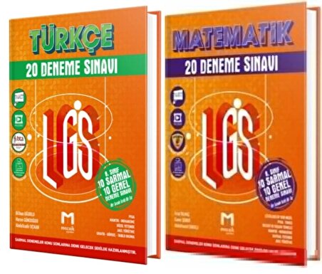 MOZAİK YAYINLARI 8. Sınıf LGS Türkçe - Matematik 20 Deneme Sınavı (2 Kitap)