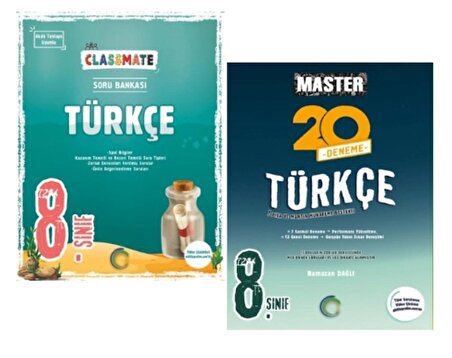 OKYANUS YAYINCILIK 8. Sınıf Classmate Türkçe Soru Bankası + Master 20 Türkçe Denemesi (2 Kitap)