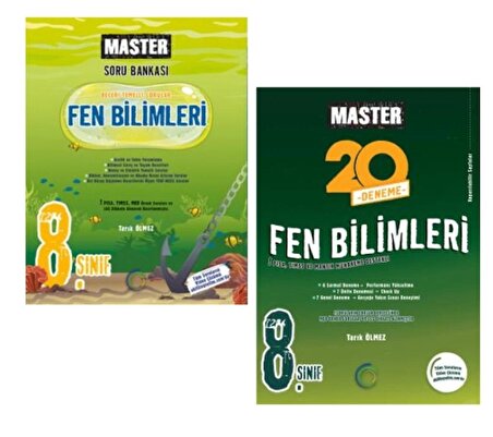 OKYANUS YAYINCILIK 8. Sınıf Master Fen Bilimleri Soru Bankası + Master 20 Fen Bilimleri Denemesi (2 Kitap)