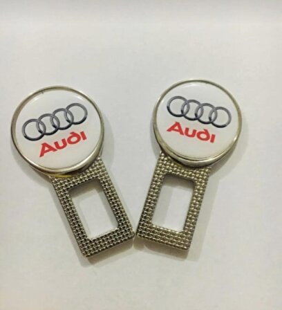 Audi Logolu Ikaz Ses Susturucu Metal Toka 2 Adet