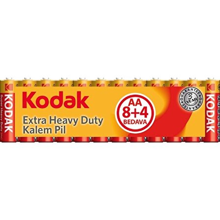 Kodak 12 (8+4) Adet Çinko Karbon Shrink Kalem Pi